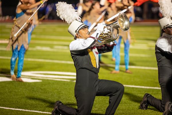 Franklin High band members perform